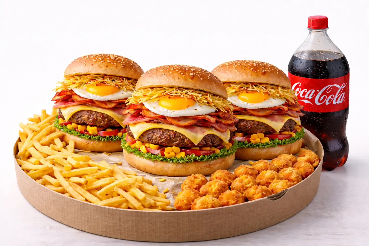 Combo Mestre Triplo – 3 X-Tudo + Batata + Mini Coxinhas + Refrigerante